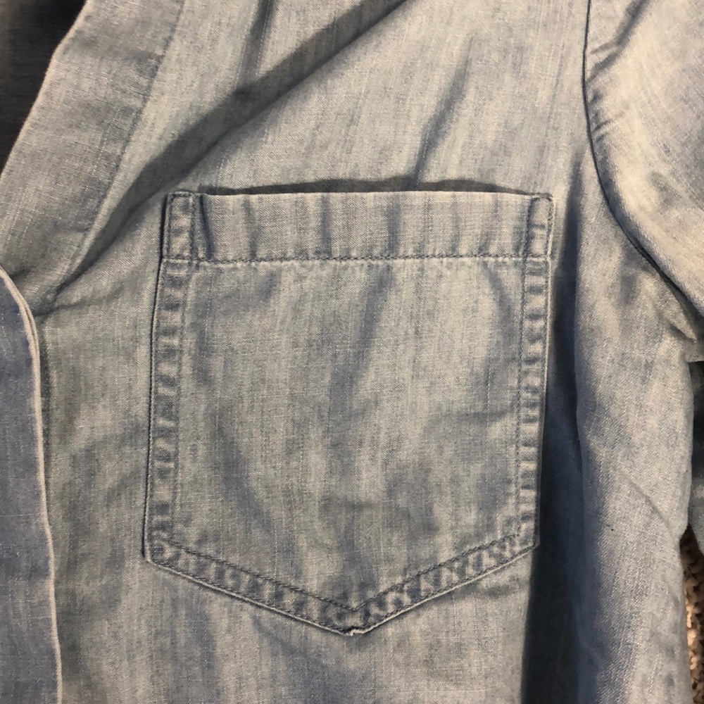 Lauren Conrad Soft Denim Long Sleeve Top - Picture 2 of 7